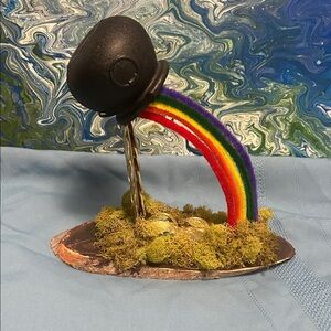Rainbow Pot of Gold Home Art Decor